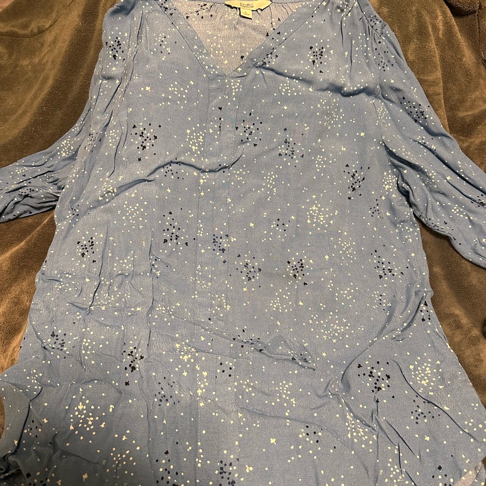 Blue Starry Patterned Top
